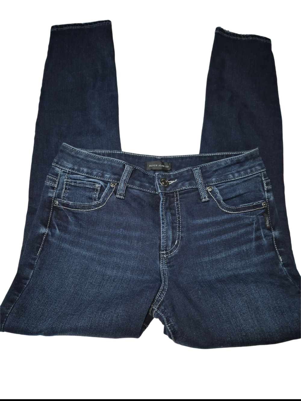 Silver Women's Dark Blue Suki Skinny Stretch Mid-Rise Jeans Size 29